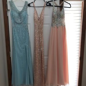 Long prom dresses. Only worn once.